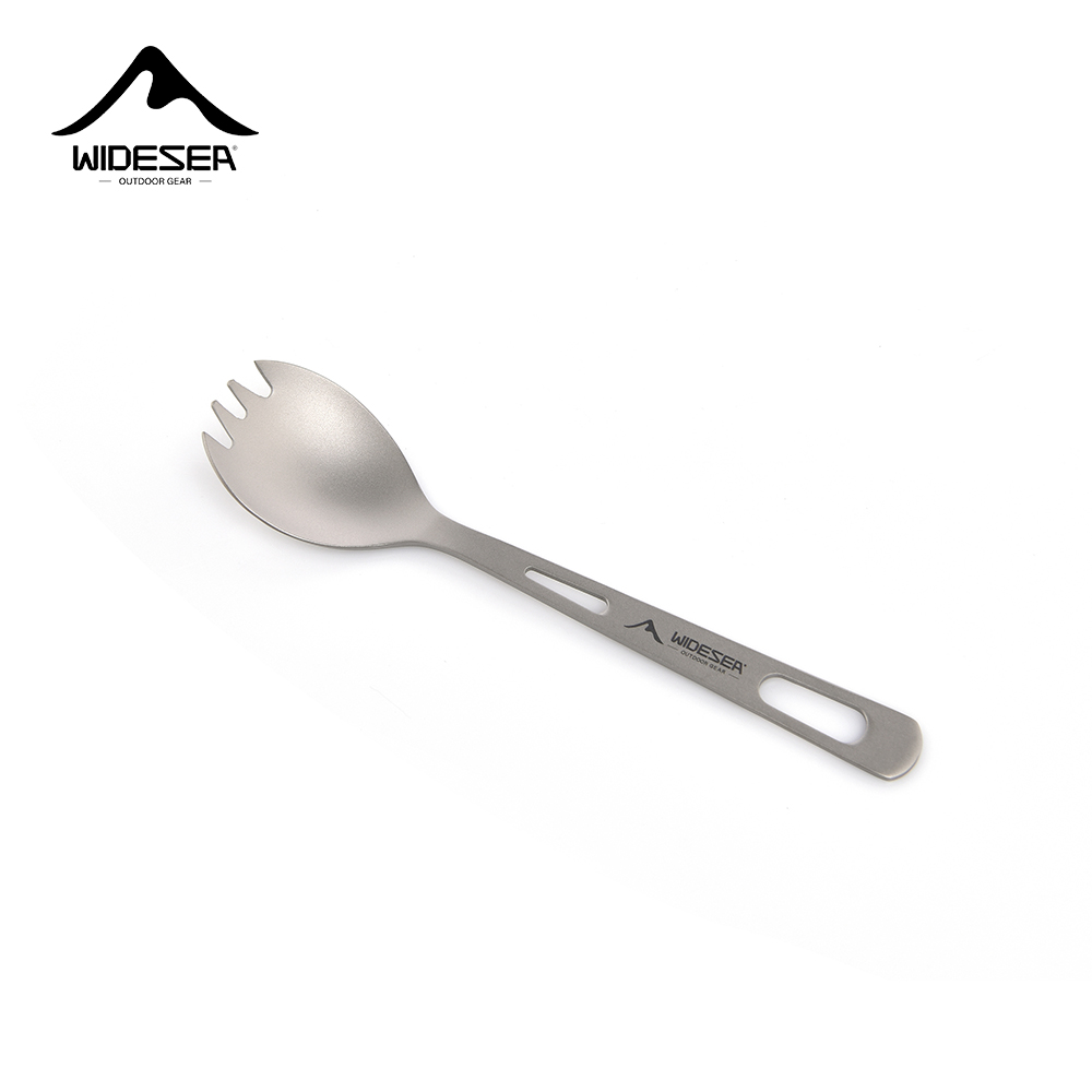 Camping Cooking And Dining Set - Widesea Camping-Kochset, Spork, Löffel aus Titan,