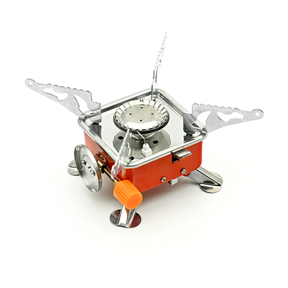 Camping Cooking Wood Stove - Tragbarer Brenner, Camping, faltbar, winddicht, Outdoor-Gastank,