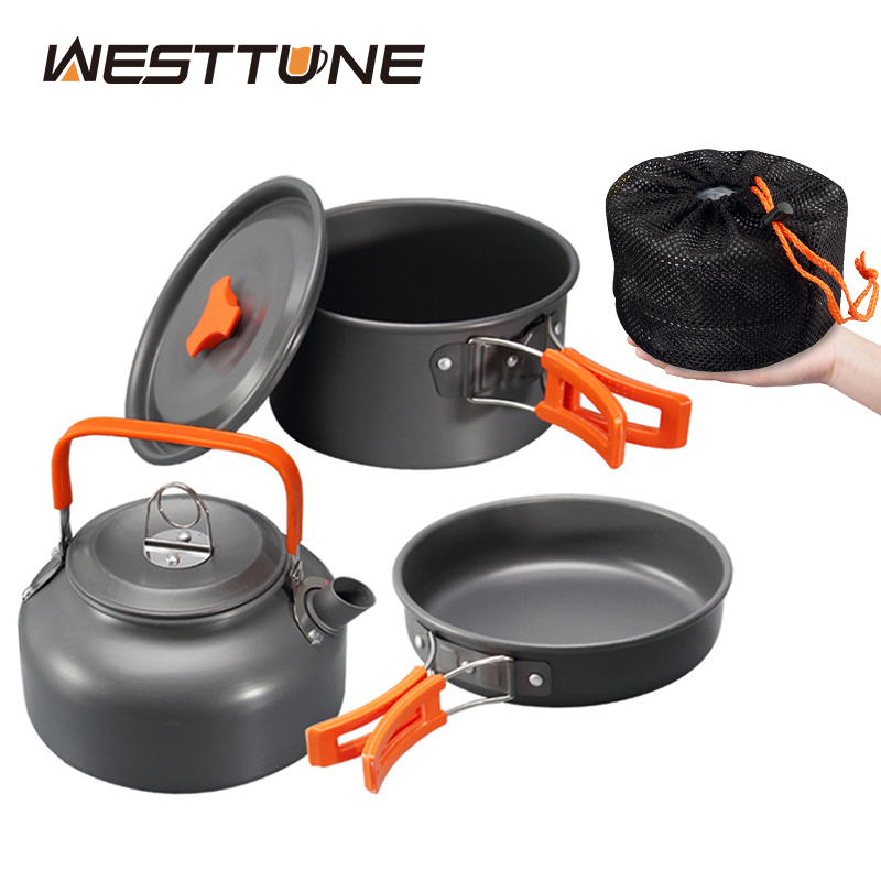 Camping Cooking Roll - WESTTUNE Camping-Kochgeschirr-Set, Aluminium, für den Außenbereich,