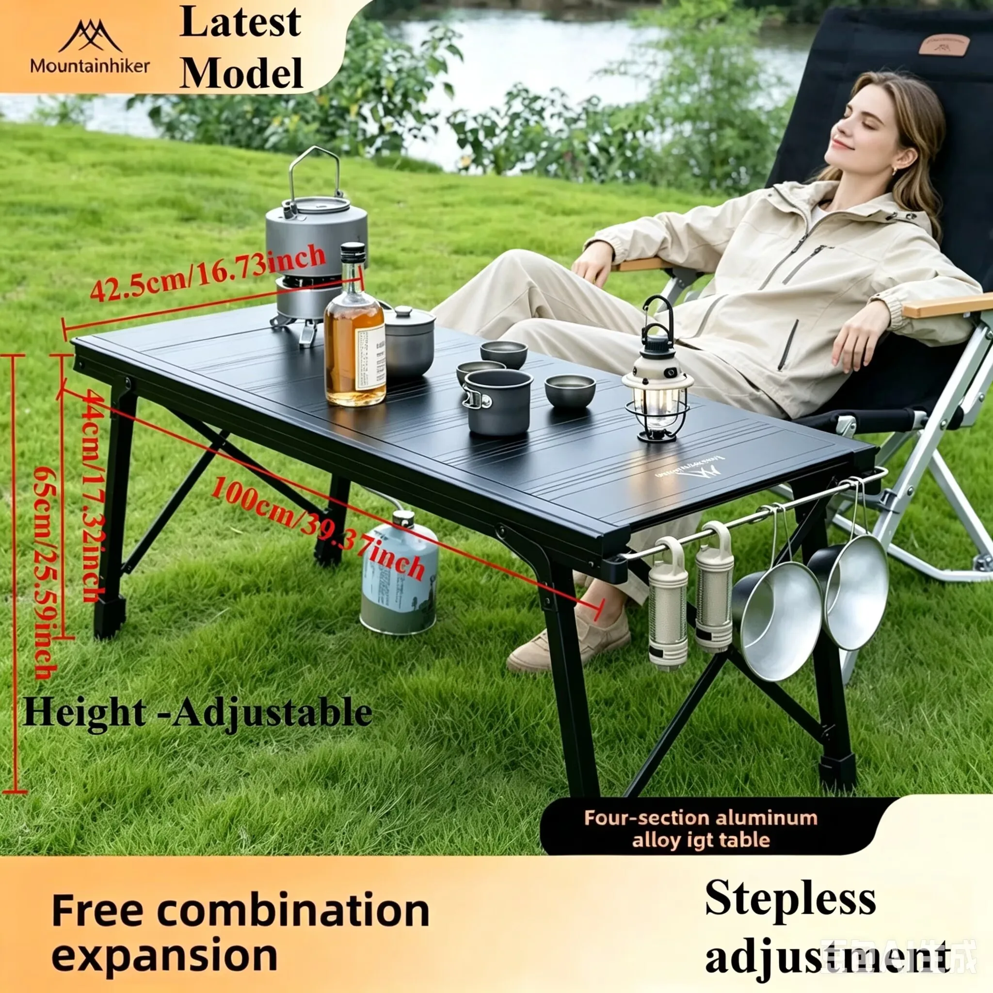 Camping Cooking Options - Klappbarer IGT Camping-Lifttisch, Tragbarer Outdoor IGT
