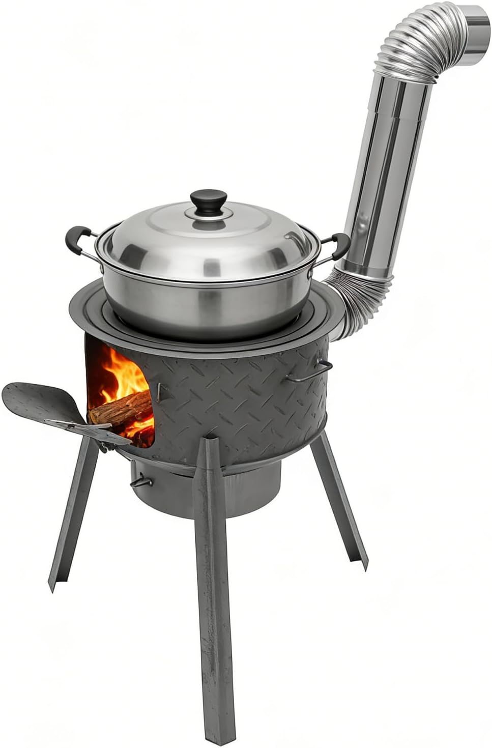 Camping Cooking Wood Stove - Tragbarer Holzofen für Camping und Wandern