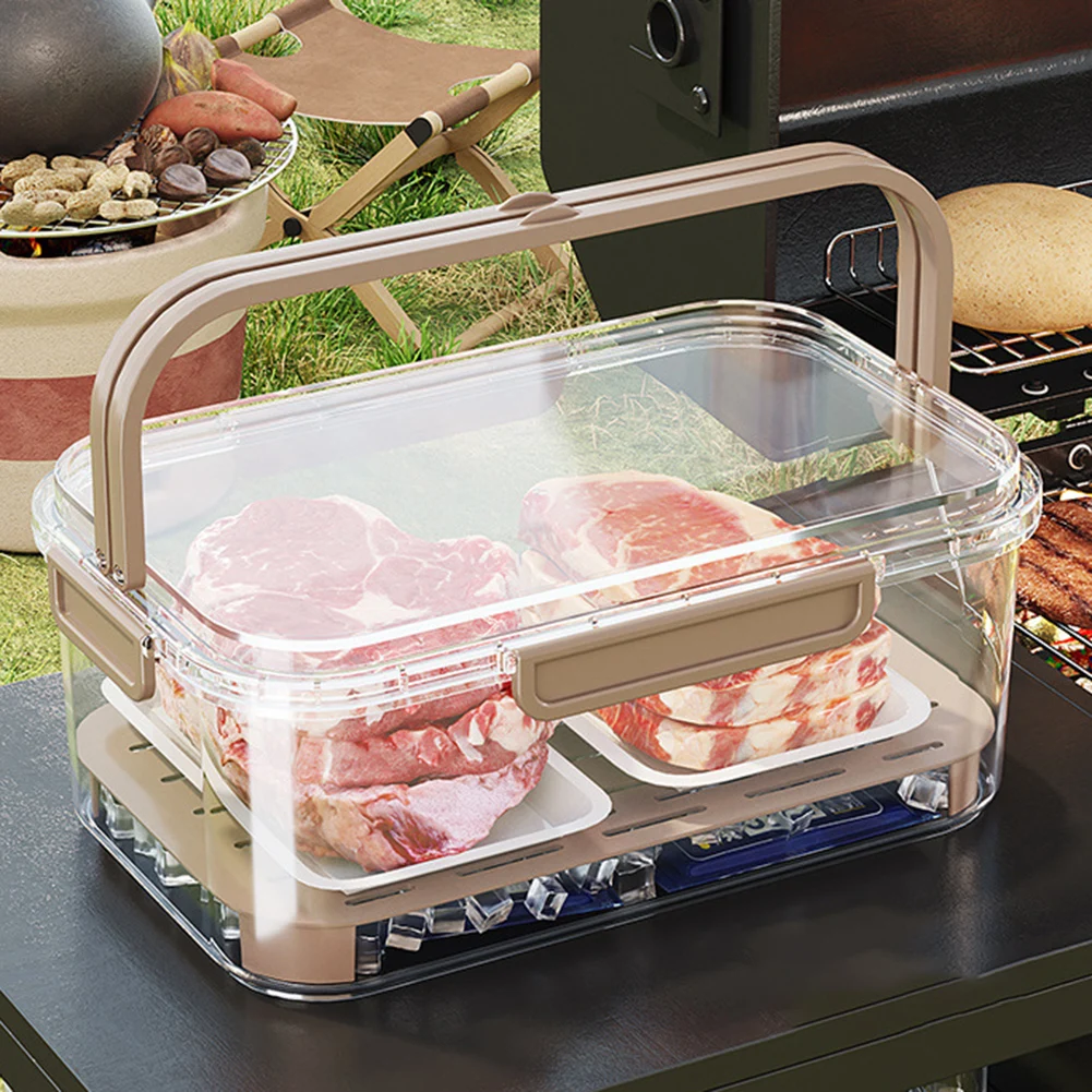 Camping Cooking Food - Tragbarer Lebensmittelaufbewahrungsbehälter, großes Fassungsvermögen, luftdichte Frischbox