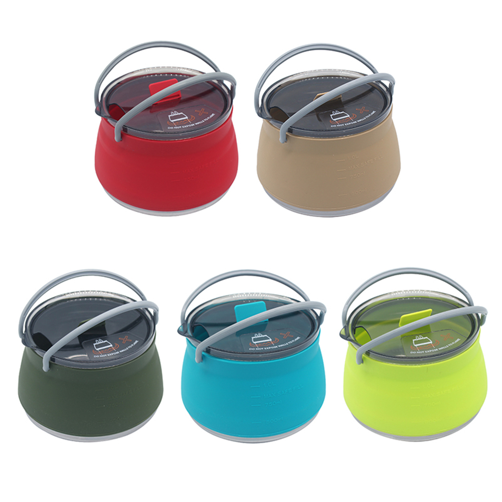 Camping Cooking Options - Outdoor Silikon-Wasserkocher 1L Camping-Wasserkocher Faltbarer Wasserbehälter