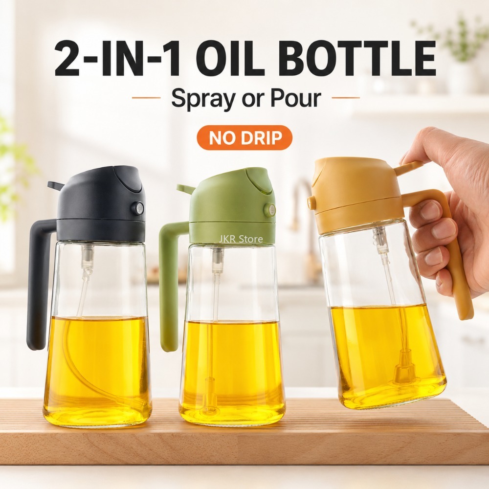 Camping Cooking - 2-in-1 Olivenöl-Sprühflasche mit großem Fassungsvermögen, Sprüh-