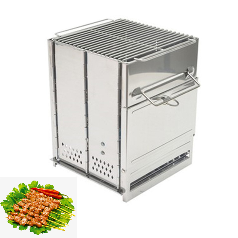Camping Cooking Portable - Holzofen für Outdoor-Camping, Zerlegbarer Tragbarer Picknick-Ofen,