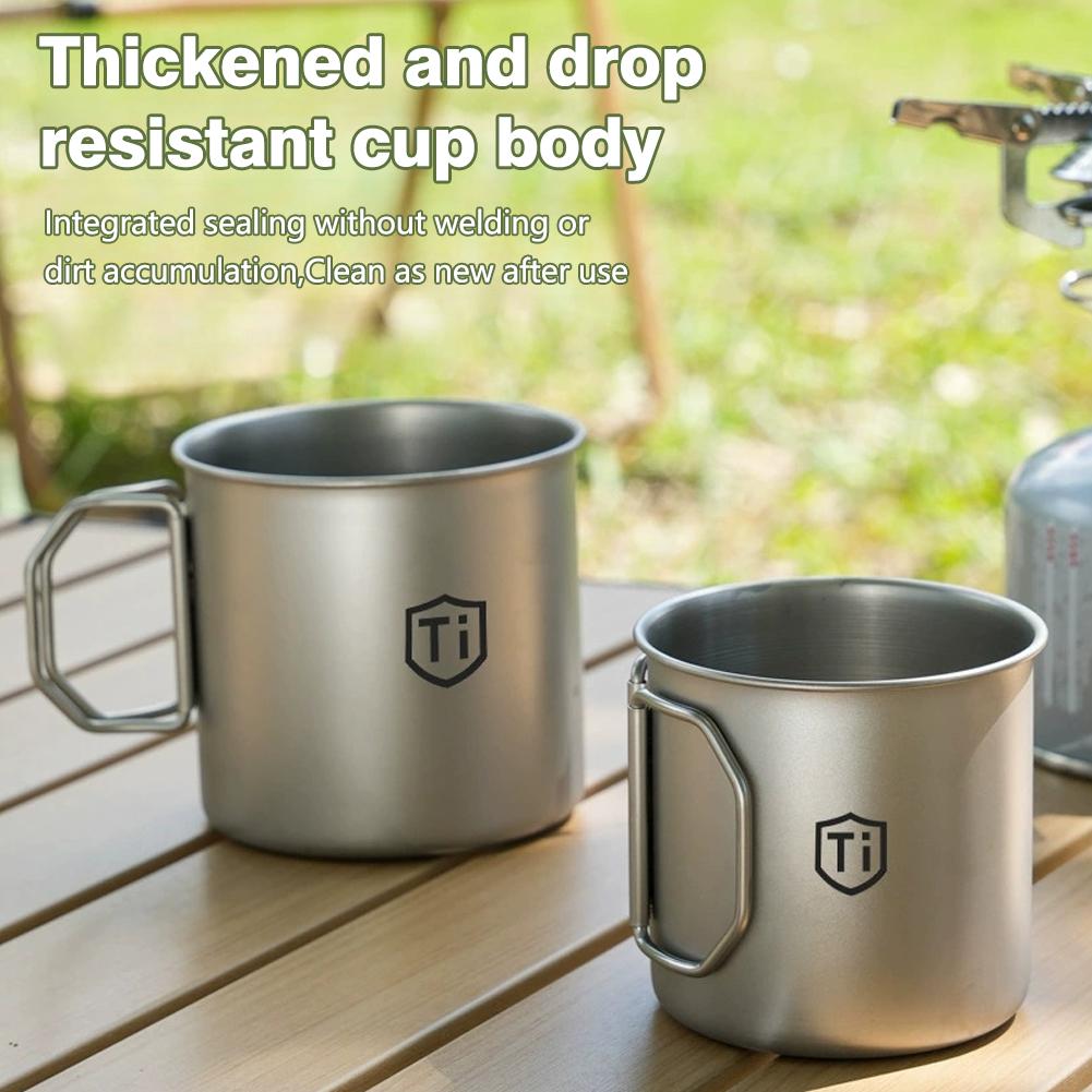 Camping Cooking And Dining Set - Camping-Becher Titan-Tasse Touristen-Geschirr Picknick-Utensilien Outdoor-Küchenausrüstung Reise-Kochset