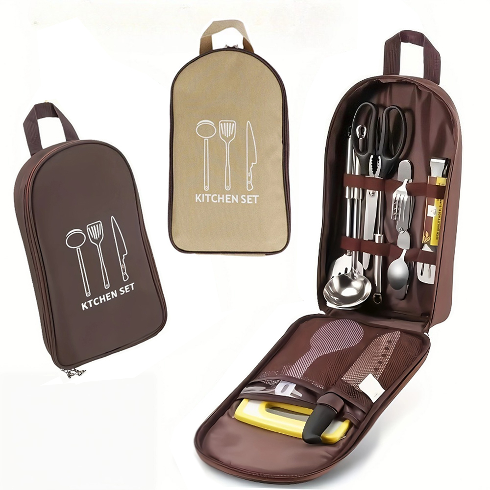 Tragbare Outdoor-Kochtasche, C – Camping Cooking Utensil Organizer Bewertung und Preis