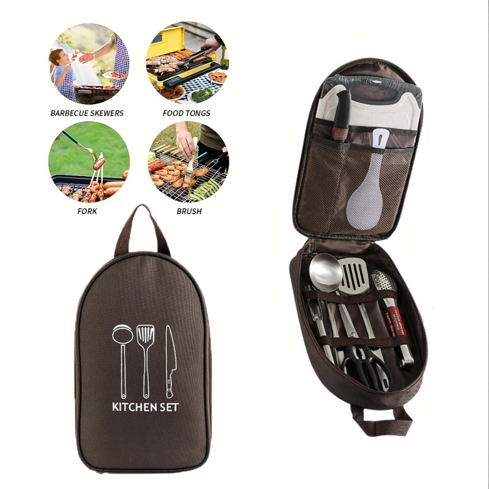 Tragbare Outdoor-Kochtasche, C – Camping Cooking Utensil Organizer Bewertung und Preis