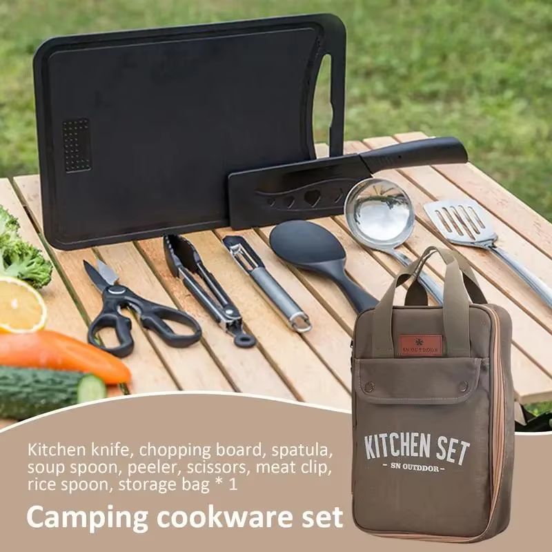 8-teiliges Camping-Kochgeschir – Camping Cooking Roll Bewertung und Preis