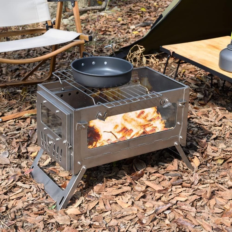Tragbarer Zeltherd aus Edelsta – Camping Cooking Wood Stove Bewertung und Preis