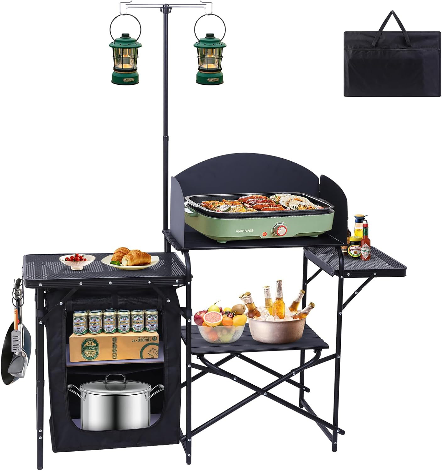 Camping-Küchenstation, Klappti – Camping Cooking Table With Windshield Bewertung und Preis