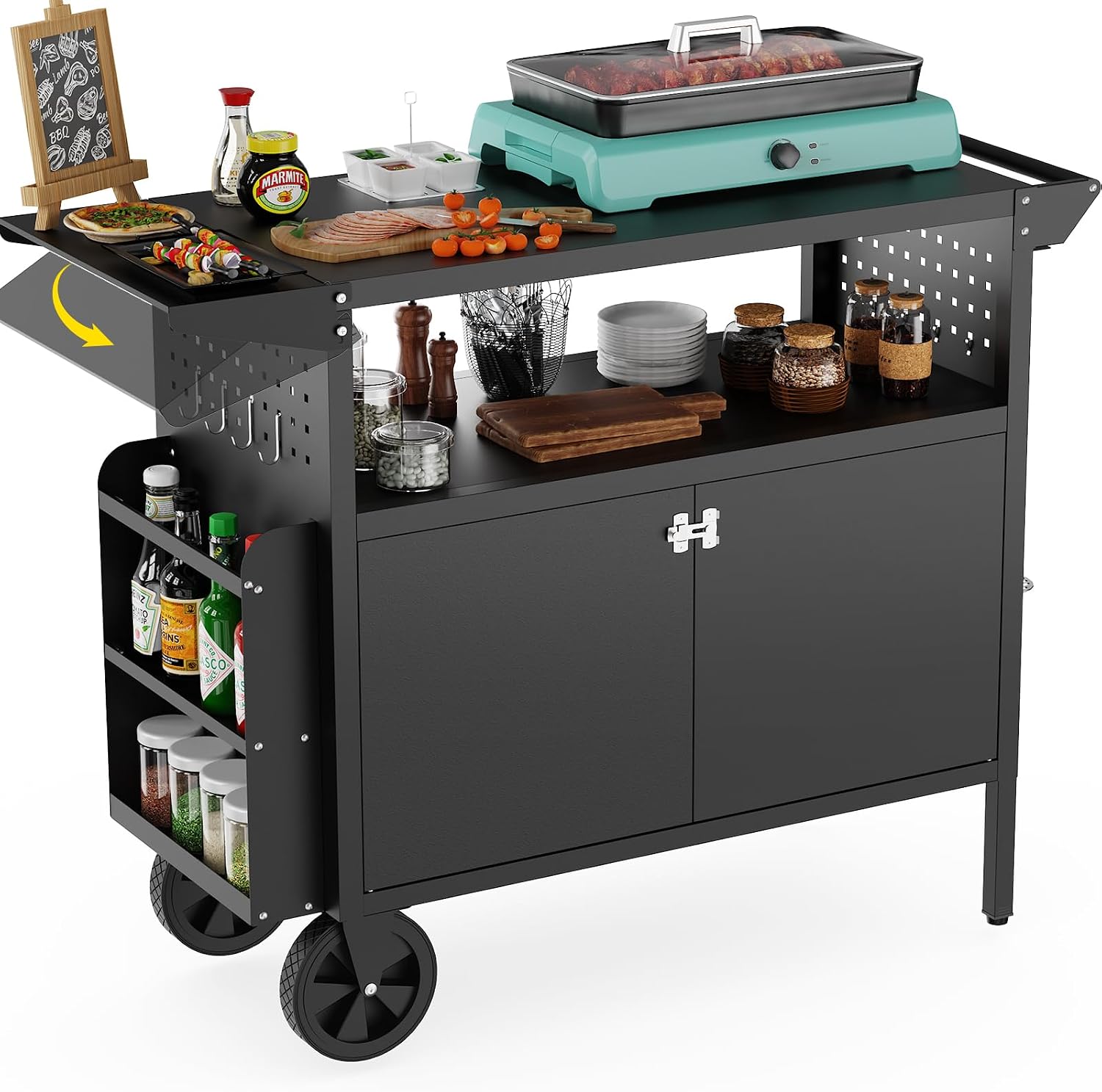 Outdoor-Grillwagen mit Staurau – Camping Cooking Food Bewertung und Preis