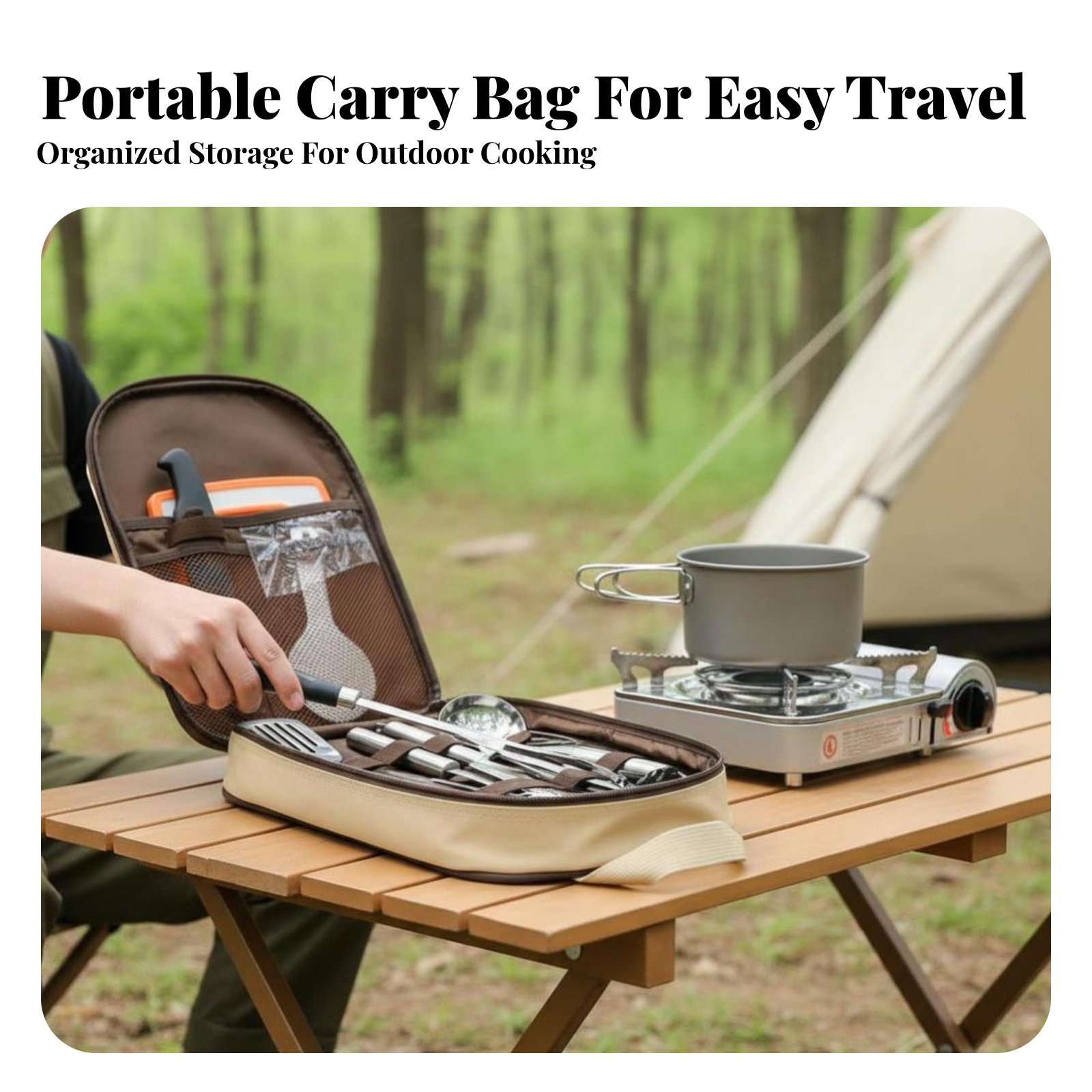 Tragbares Kochgeschirr-Set für – Camping Cooking And Dining Set Bewertung und Preis