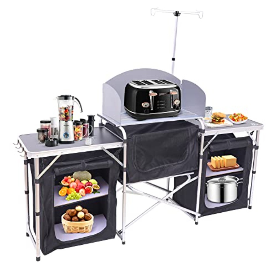 Camping-Küchentisch, Klappbare – Camping Cooking Table With Windshield Bewertung und Preis