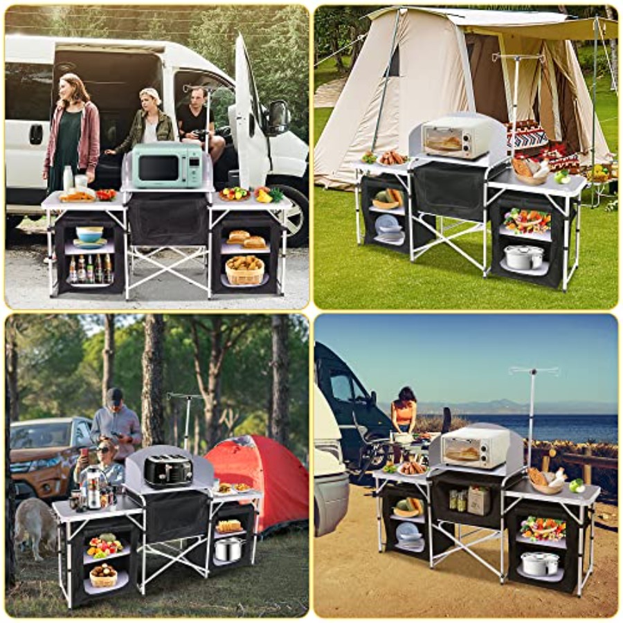 Camping-Küchentisch, Klappbare – Camping Cooking Table With Windshield Bewertung und Preis