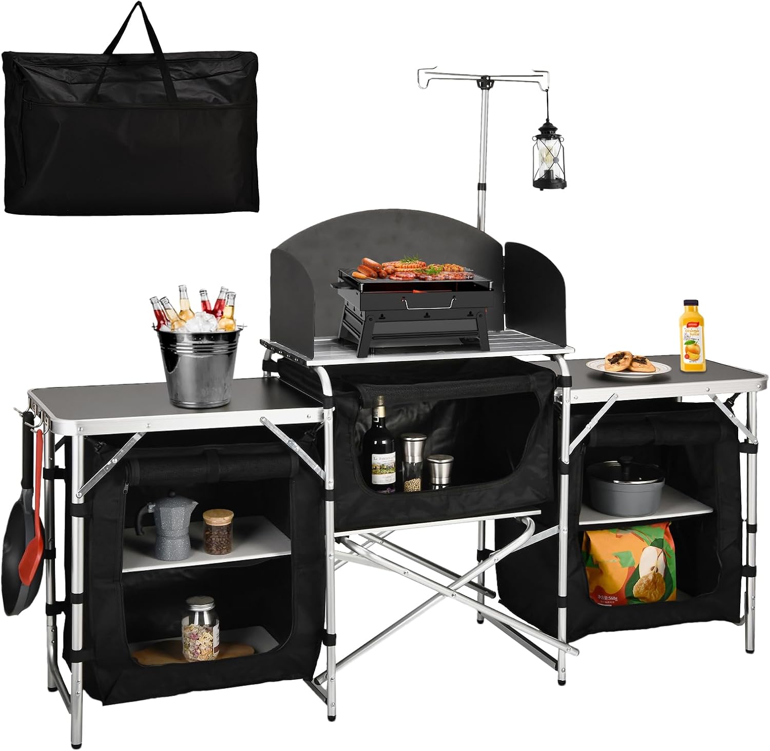 Klappbarer Camping-Küchentisch – Camping Cooking Table With Windshield Bewertung und Preis