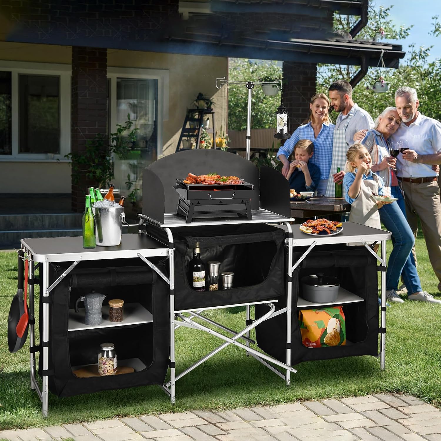 Klappbarer Camping-Küchentisch – Camping Cooking Table With Windshield Bewertung und Preis