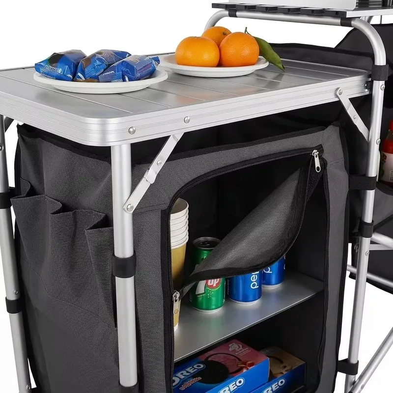 Großhandel Große Aluminium-Out – Camping Cooking Table With Windshield Bewertung und Preis