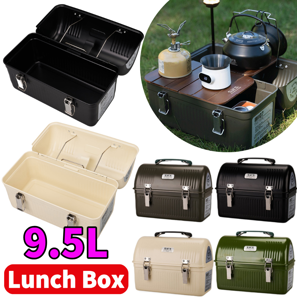 9,5 l Vintage-Lunchbox aus Met – Camping Cooking Food Bewertung und Preis