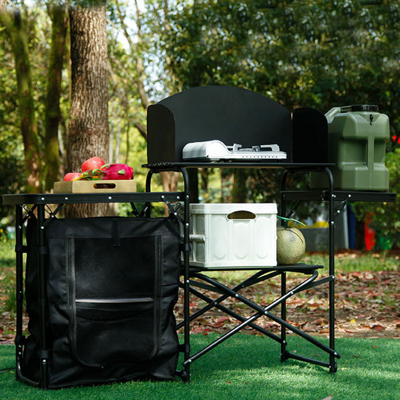 Fabrik-Großhandel Tragbarer Ou – Camping Cooking Table With Windshield Bewertung und Preis